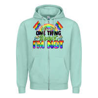 Seafoam Let's get one thing straight i'm not Pride LGBTQ+ Zipper Hoodie - NancyCooperArtShop