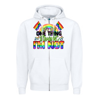 White Let's get one thing straight i'm not Pride LGBTQ+ Zipper Hoodie - NancyCooperArtShop