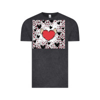 Vintage Black valentine's day hearts Vintage Tee - MaliasSmallBusiness
