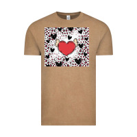 Vintage Coffee valentine's day hearts Vintage Tee - MaliasSmallBusiness