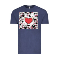 Vintage Denim valentine's day hearts Vintage Tee - MaliasSmallBusiness