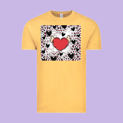Valentine's Day Hearts Vintage Tee Designed By Maliassmallbusiness