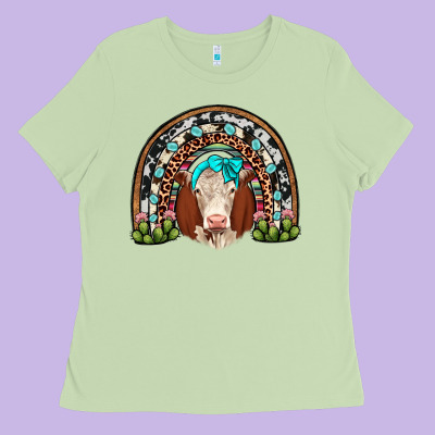 Hereford Rainbow Ladies Tee Designed By Jahusdesignshop