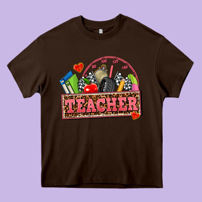 Race Teacher Heavy Core Tee Designed By Adodesignshop