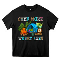 Black camp more worry less Heavy Core Tee - AdoDesignShop