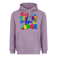 Lavender think before you judge Heavyweight Hoodie - CowGirlArtShop