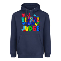 Navy think before you judge Heavyweight Hoodie - CowGirlArtShop