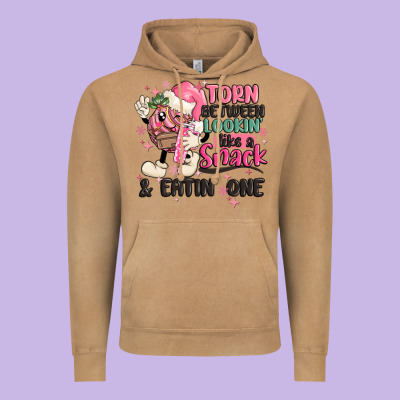 Torn Between Lookin' Like A Snack And Eatin' One Vintage Hoodie Designed By Maliassmallbusiness