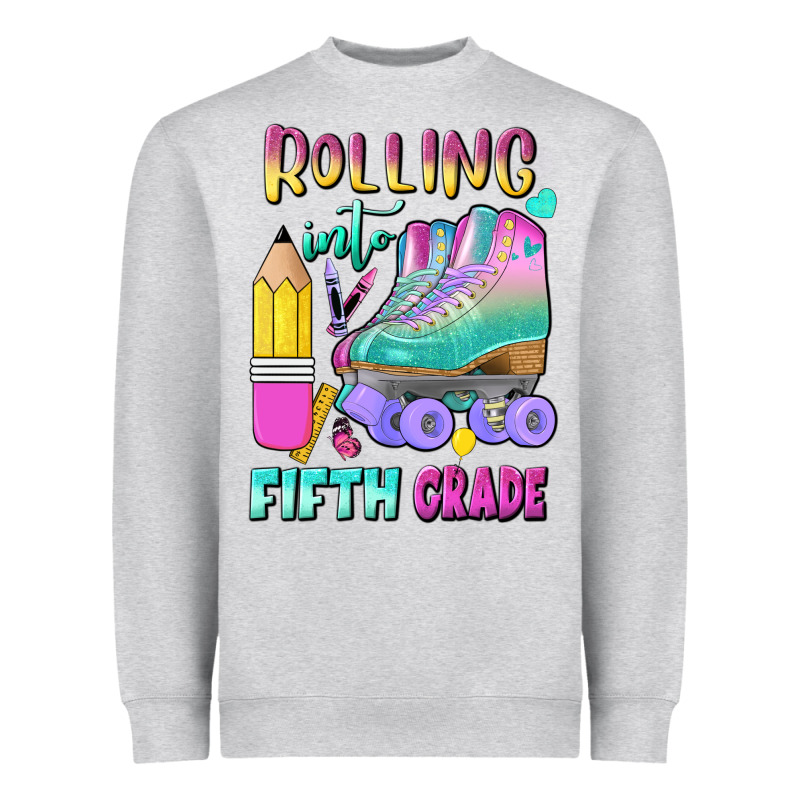 Rolling Into Fifth Grade Heavyweight Sweatshirt by BundleAndBundleShop | Teevron