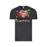 Vintage Black Different is beautiful Vintage Tee - NancyCooperArtShop