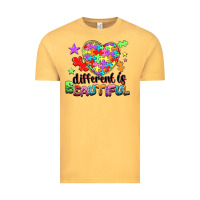Vintage Mustard Different is beautiful Vintage Tee - NancyCooperArtShop