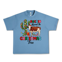 Pebble Blue rockin around the christmas tree Urban Heavy Tee - MaliasSmallBusiness