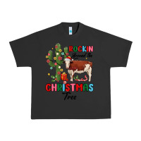 Pigment Black rockin around the christmas tree Urban Heavy Tee - MaliasSmallBusiness