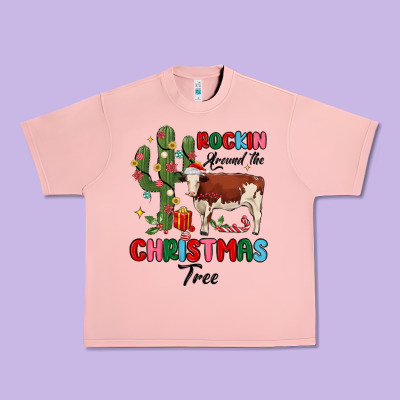 Rockin Around The Christmas Tree Urban Heavy Tee Designed By Maliassmallbusiness