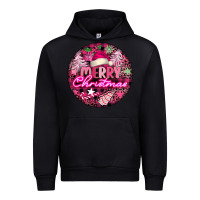 Black pink merry christmas Urban Hoodie - FaDigitalArtStudio