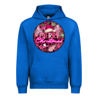 Cobalt pink merry christmas Urban Hoodie - FaDigitalArtStudio