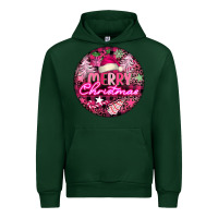 Forest Green pink merry christmas Urban Hoodie - FaDigitalArtStudio