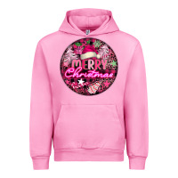 Fuchsia Pink pink merry christmas Urban Hoodie - FaDigitalArtStudio