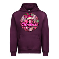 Mauve Wine pink merry christmas Urban Hoodie - FaDigitalArtStudio