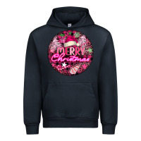 Navy pink merry christmas Urban Hoodie - FaDigitalArtStudio