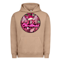 Pigment Burro pink merry christmas Urban Hoodie - FaDigitalArtStudio