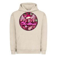 Pigment French Oak pink merry christmas Urban Hoodie - FaDigitalArtStudio