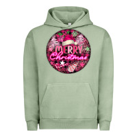 Pigment Oil Green pink merry christmas Urban Hoodie - FaDigitalArtStudio