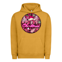 Pigment Peanut Butter pink merry christmas Urban Hoodie - FaDigitalArtStudio