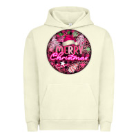 Pigment Pistachio pink merry christmas Urban Hoodie - FaDigitalArtStudio