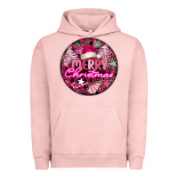 Pigment Salmon pink merry christmas Urban Hoodie - FaDigitalArtStudio