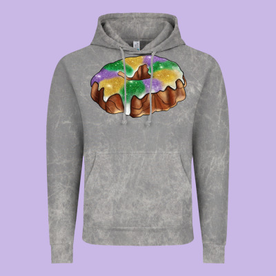 Mardi Gras King Cake Vintage Hoodie Designed By Ranaportraitstore