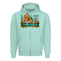Love Thanksgiving With Turkey Zipper Hoodie | Teevron