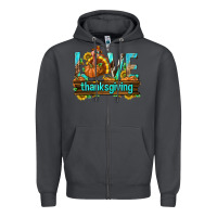 Smoke Love Thanksgiving with Turkey Zipper Hoodie - texasbilliewilder