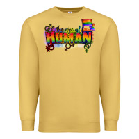 Antique Gold We are all human Premium Sweatshirt - CowGirlArtShop