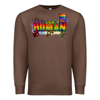 Chestnut We are all human Premium Sweatshirt - CowGirlArtShop