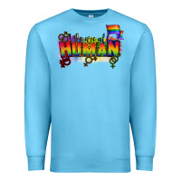 Ocean Blue We are all human Premium Sweatshirt - CowGirlArtShop