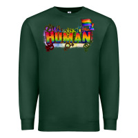Sports Green We are all human Premium Sweatshirt - CowGirlArtShop
