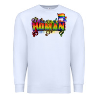 White We are all human Premium Sweatshirt - CowGirlArtShop