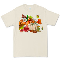 Bone pumpkins daisies and fall leaf's ado Premium Tee - AdoDesignShop