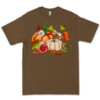 Cacao pumpkins daisies and fall leaf's ado Premium Tee - AdoDesignShop
