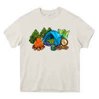 Cream camp in the woods Heavy Core Tee - AdoDesignShop