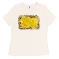 Bone gemstone yellow leopard background Ladies Tee - JahusDesignShop