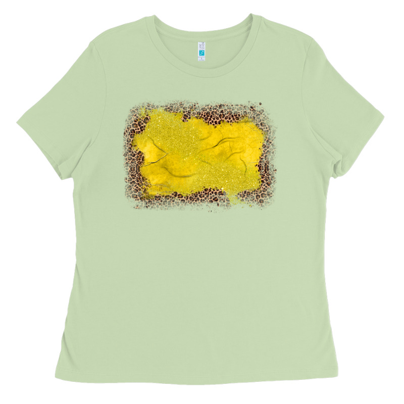 Gemstone Yellow Leopard Background Ladies Tee by JahusDesignShop | Teevron