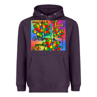 Plum autism puzzle piece Heavyweight Hoodie - CowGirlArtShop