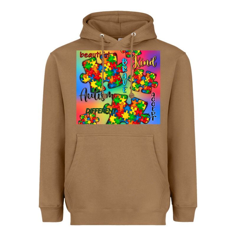 Autism Puzzle Piece Heavyweight Hoodie by CowGirlArtShop | Teevron