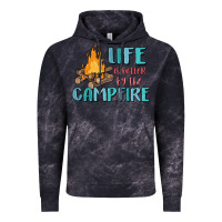 Cloud Black life is better by the campfire Vintage Hoodie - MaliasSmallBusiness