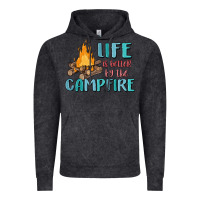 Vintage Black life is better by the campfire Vintage Hoodie - MaliasSmallBusiness