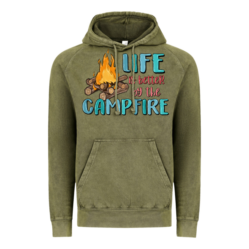 Life Is Better By The Campfire Vintage Hoodie by MaliasSmallBusiness | Teevron