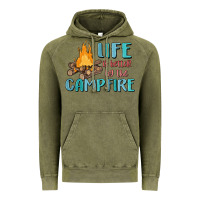 Vintage Olive life is better by the campfire Vintage Hoodie - MaliasSmallBusiness