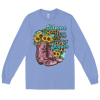 Colony Blue Blame It All On My Roots Long Sleeve Tee - JahusDesignShop